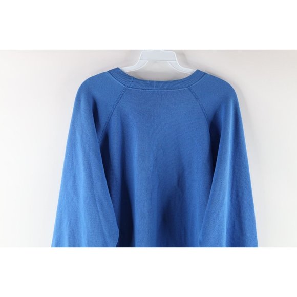 Vintage 80s Mens Size XL Music Maestro Spell Out Crewneck Sweatshirt Blue USA - Picture 7 of 10